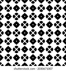 Flower geometric pattern. Seamless vector background. White and black ornament. Ornament for fabric, wallpaper, packaging. 

Decorative print
