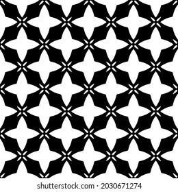 Flower geometric pattern. Seamless vector background. White and black ornament. Ornament for fabric, wallpaper, packaging. 

Decorative print
