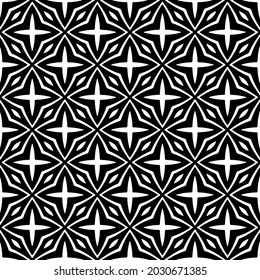 Flower geometric pattern. Seamless vector background. White and black ornament. Ornament for fabric, wallpaper, packaging. 

Decorative print
