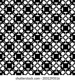 Flower geometric pattern. Seamless vector background. White and black ornament. Ornament for fabric, wallpaper, packaging. 

Decorative print