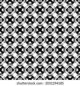 Flower geometric pattern. Seamless vector background. White and black ornament. Ornament for fabric, wallpaper, packaging. 

Decorative print