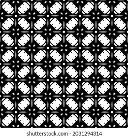 Flower geometric pattern. Seamless vector background. White and black ornament. Ornament for fabric, wallpaper, packaging. 

Decorative print