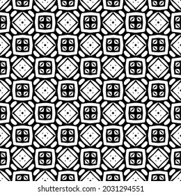 Flower geometric pattern. Seamless vector background. White and black ornament. Ornament for fabric, wallpaper, packaging. 

Decorative print