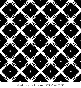 Flower geometric pattern. Seamless vector background. White and black ornament. Ornament for fabric, wallpaper, packaging. 
Decorative print

