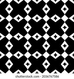 Flower geometric pattern. Seamless vector background. White and black ornament. Ornament for fabric, wallpaper, packaging. 

Decorative print
