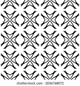 Flower geometric pattern. Seamless vector background. White and black ornament. Ornament for fabric, wallpaper, packaging. 

Decorative print
