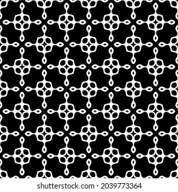 Flower geometric pattern. Seamless vector background. White and black ornament. Ornament for fabric, wallpaper, packaging. 

Decorative print
