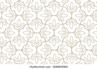 Flower geometric pattern. Seamless vector background