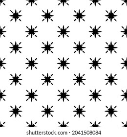 Flower geometric pattern. Seamless vector background. White and black ornament. Ornament for fabric, wallpaper, packaging. Decorative print
