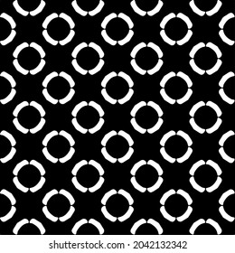 Flower geometric pattern. Seamless vector background. White and black ornament. Ornament for fabric, wallpaper, packaging. Decorative print
