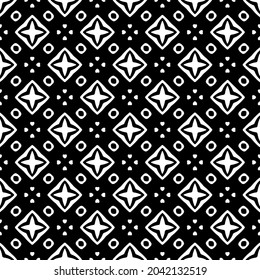 
Flower geometric pattern. Seamless vector background. White and black ornament. Ornament for fabric, wallpaper, packaging. Decorative print