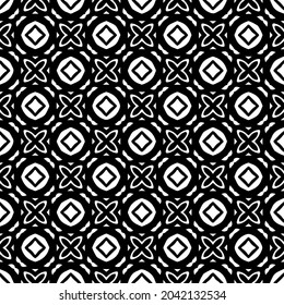 
Flower geometric pattern. Seamless vector background. White and black ornament. Ornament for fabric, wallpaper, packaging. Decorative print