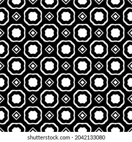 
Flower geometric pattern. Seamless vector background. White and black ornament. Ornament for fabric, wallpaper, packaging. Decorative print