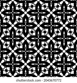 Flower geometric pattern. Seamless vector background. White and black ornament. Ornament for fabric, wallpaper, packaging. 

Decorative print
