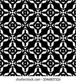 
Flower geometric pattern. Seamless vector background. White and black ornament. Ornament for fabric, wallpaper, packaging. Decorative print.
