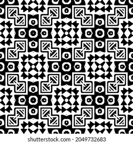 Flower geometric pattern. Seamless vector background. White and black ornament. Ornament for fabric, wallpaper, packaging. 

Decorative print.