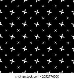 Flower geometric pattern. Seamless vector background. White and black ornament. Ornament for fabric, wallpaper, packaging. Decorative print.