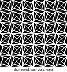 Flower geometric pattern. Seamless vector background. White and black ornament. Ornament for fabric, wallpaper, packaging. Decorative print.
