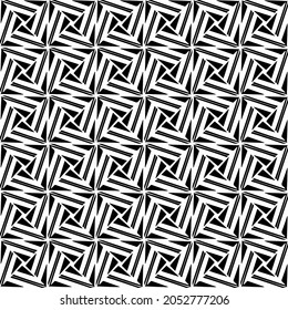 Flower geometric pattern. Seamless vector background. White and black ornament. Ornament for fabric, wallpaper, packaging. Decorative print.