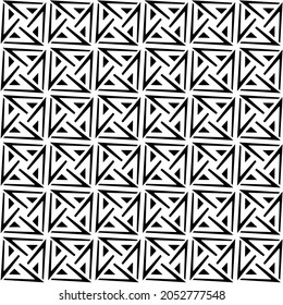 Flower geometric pattern. Seamless vector background. White and black ornament. Ornament for fabric, wallpaper, packaging. Decorative print.