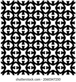 Flower geometric pattern. Seamless vector background. White and black ornament. Ornament for fabric, wallpaper, packaging. 

Decorative print.
