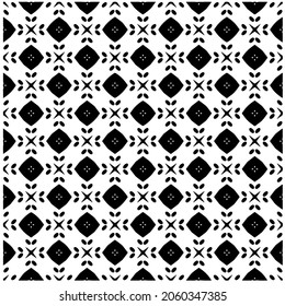 Flower geometric pattern. Seamless vector background. White and black ornament. Ornament for fabric, wallpaper, packaging. 

Decorative print.