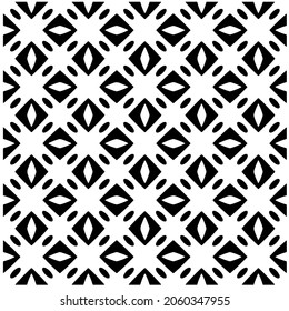 Flower geometric pattern. Seamless vector background. White and black ornament. Ornament for fabric, wallpaper, packaging. 

Decorative print.