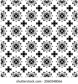 Flower geometric pattern. Seamless vector background. White and black ornament. Ornament for fabric, wallpaper, packaging. 

Decorative print.