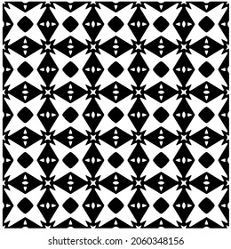 Flower geometric pattern. Seamless vector background. White and black ornament. Ornament for fabric, wallpaper, packaging. 

Decorative print.