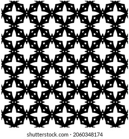 Flower geometric pattern. Seamless vector background. White and black ornament. Ornament for fabric, wallpaper, packaging. 

Decorative print.