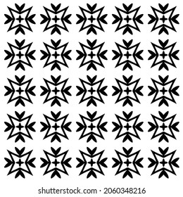 Flower geometric pattern. Seamless vector background. White and black ornament. Ornament for fabric, wallpaper, packaging. 

Decorative print.