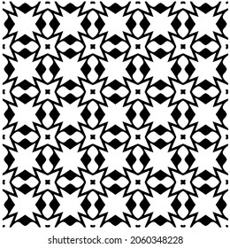 Flower geometric pattern. Seamless vector background. White and black ornament. Ornament for fabric, wallpaper, packaging. 

Decorative print.