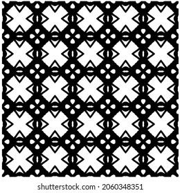 Flower geometric pattern. Seamless vector background. White and black ornament. Ornament for fabric, wallpaper, packaging. 

Decorative print.