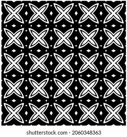 Flower geometric pattern. Seamless vector background. White and black ornament. Ornament for fabric, wallpaper, packaging. 

Decorative print.