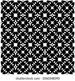 Flower geometric pattern. Seamless vector background. White and black ornament. Ornament for fabric, wallpaper, packaging. 

Decorative print.