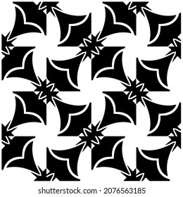 Flower geometric pattern. Seamless vector background. White and black ornament. Ornament for fabric, wallpaper, packaging. 

Decorative print.
