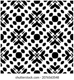 Flower geometric pattern. Seamless vector background. White and black ornament. Ornament for fabric, wallpaper, packaging. 

Decorative print.

