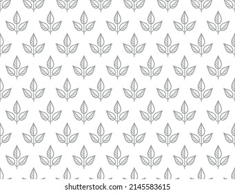 Flower geometric pattern. Seamless vector background. White and gray ornament. Ornament for fabric, wallpaper, packaging. Decorative print.