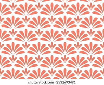 Patrón geométrico de las flores. Fondo vectorial impecable. Ornamento rosa y blanco