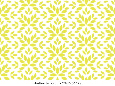 Flower geometric pattern. Seamless vector background. Yellow and white ornament
