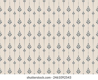 Flower geometric pattern. Seamless vector background. White and gray ornament