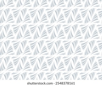 Flower geometric pattern. Seamless vector background. White and gray ornament