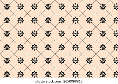 Padrão geométrico da flor. Plano de fundo de vetor contínuo. Ornamento para tecido, papel de parede, embalagem. Impressão decorativa (1).