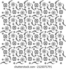 Flower and geometric pattern. Trendy seamless vector floral pattern. Endless print. fabric. wall. paper. surface print. background, texture, tile use.