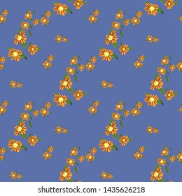 Flower geometric pattern.Yellow abstract geometric flower. Simple colorful surface design