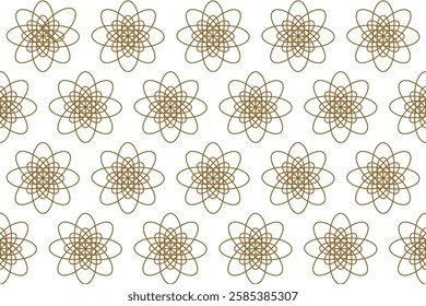 flower geometric The roundness of the circles arranged in a flower pattern, but giving a modern, geometric style.