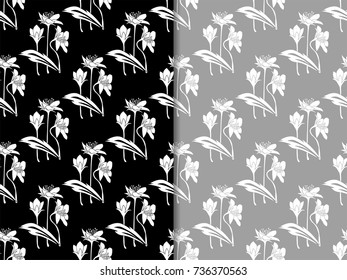 Flower Geometric seamless pattern. 