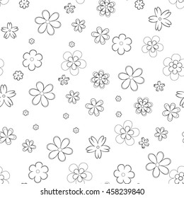flower geometric seamless pattern. Fashion graphic. Background design. Modern stylish abstract texture. Template for prints, textile, wrapping and decoration, wallpaper. Vector illustration.