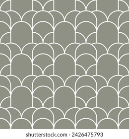 Patrón geométrico sin costuras de la flor. Adorno verde y blanco. Tela para el ornamento, papel pintado, embalaje, fondo del vector.