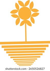 Geometrische Blütenformen. Satz mit verschiedenen Blütenformen. Brutalismus abstrakte Blumenzeichen. Bunte Blütenformen. Stern, Kreis, abgerundete Blumen Symbol. Abgerundete und sternförmige Form